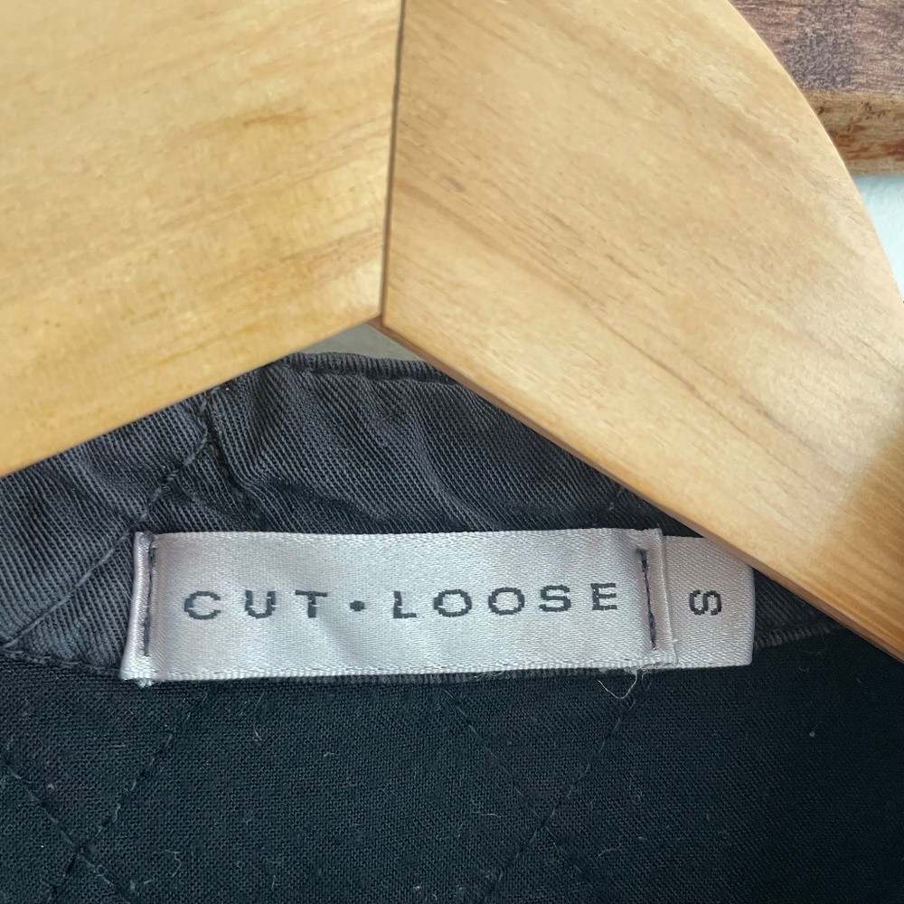 Cut Loose | Quilted Lightweight Puffer Vest Charcoal Gray Black USA Made S - Picture 8 of 12